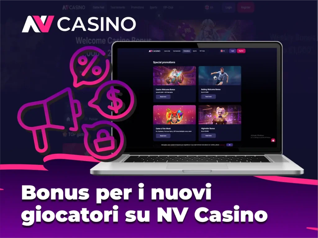 Bonus per i nuovi giocatori su NV Casino